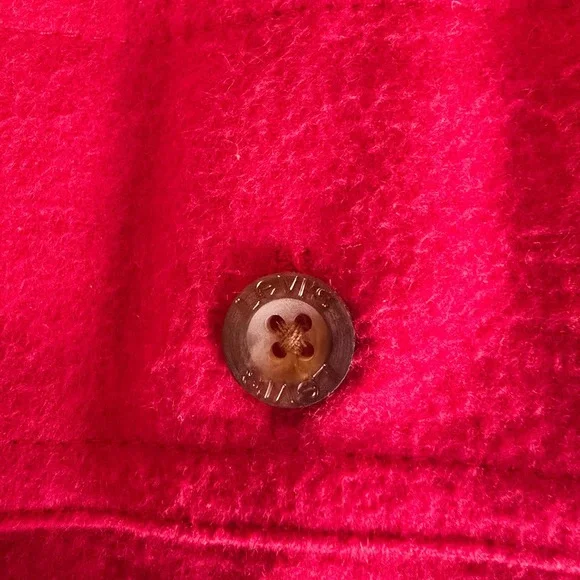 Levis Mens Medium Red Cotton Flannel Button Up Shirt Long Sleeve Workwear M - Picture 14 of 16